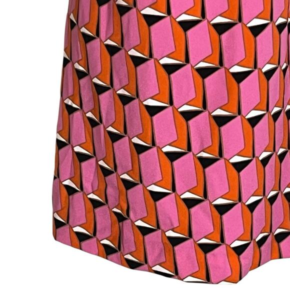 Diane Von Furstenberg x Target DVF Mini Shift Dress Size 8 Pink Modern Geo Print - Picture 7 of 8